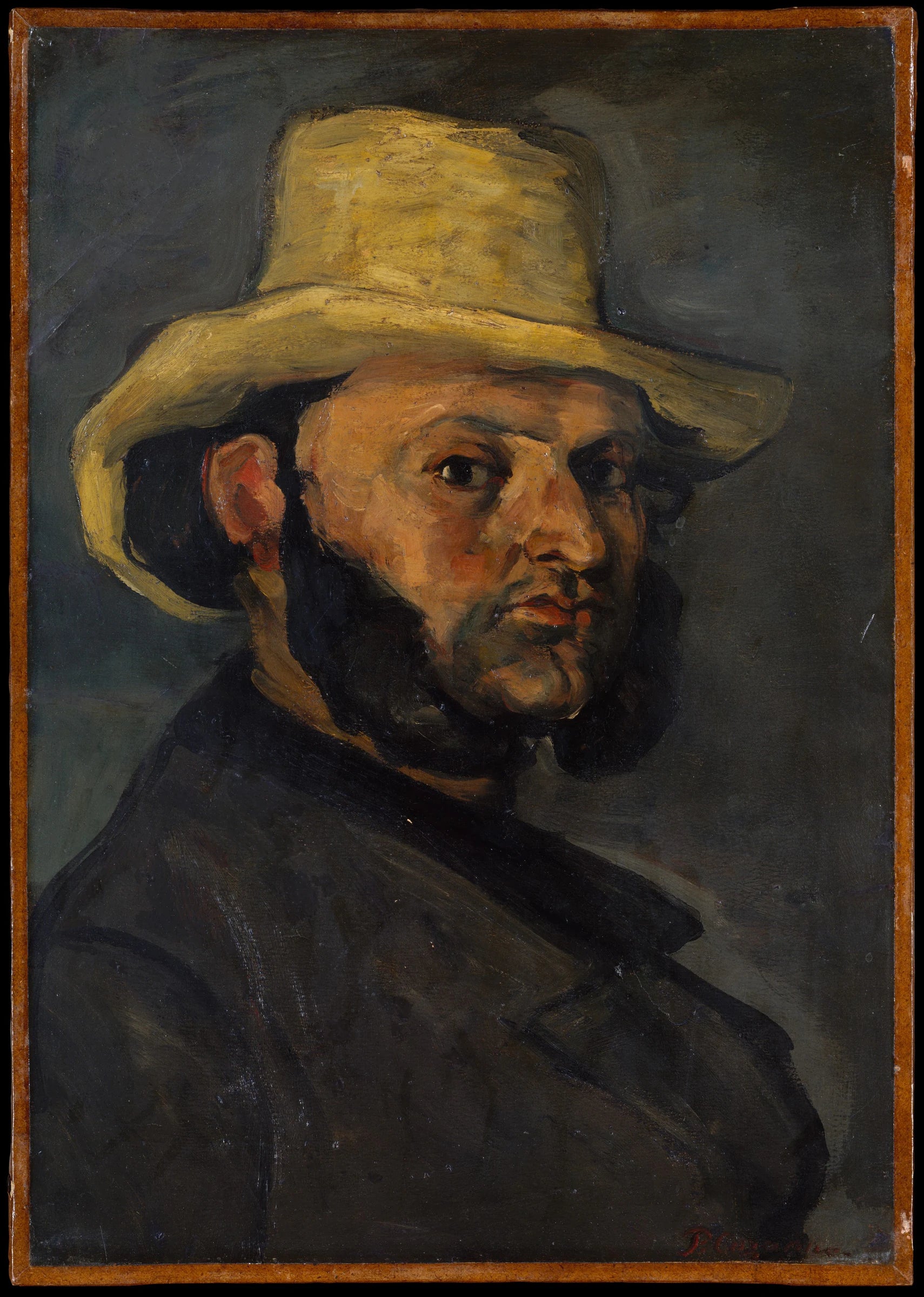 Gustave Boyer (né en 1840) au chapeau de paille - Paul Cézanne
