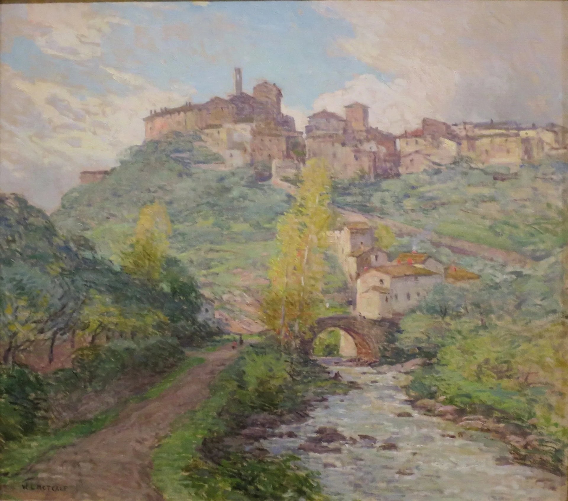 Habitations à flanc de colline, Pelago, Italie - Willard Metcalf image 1 tableau peint à l’huile sur toile