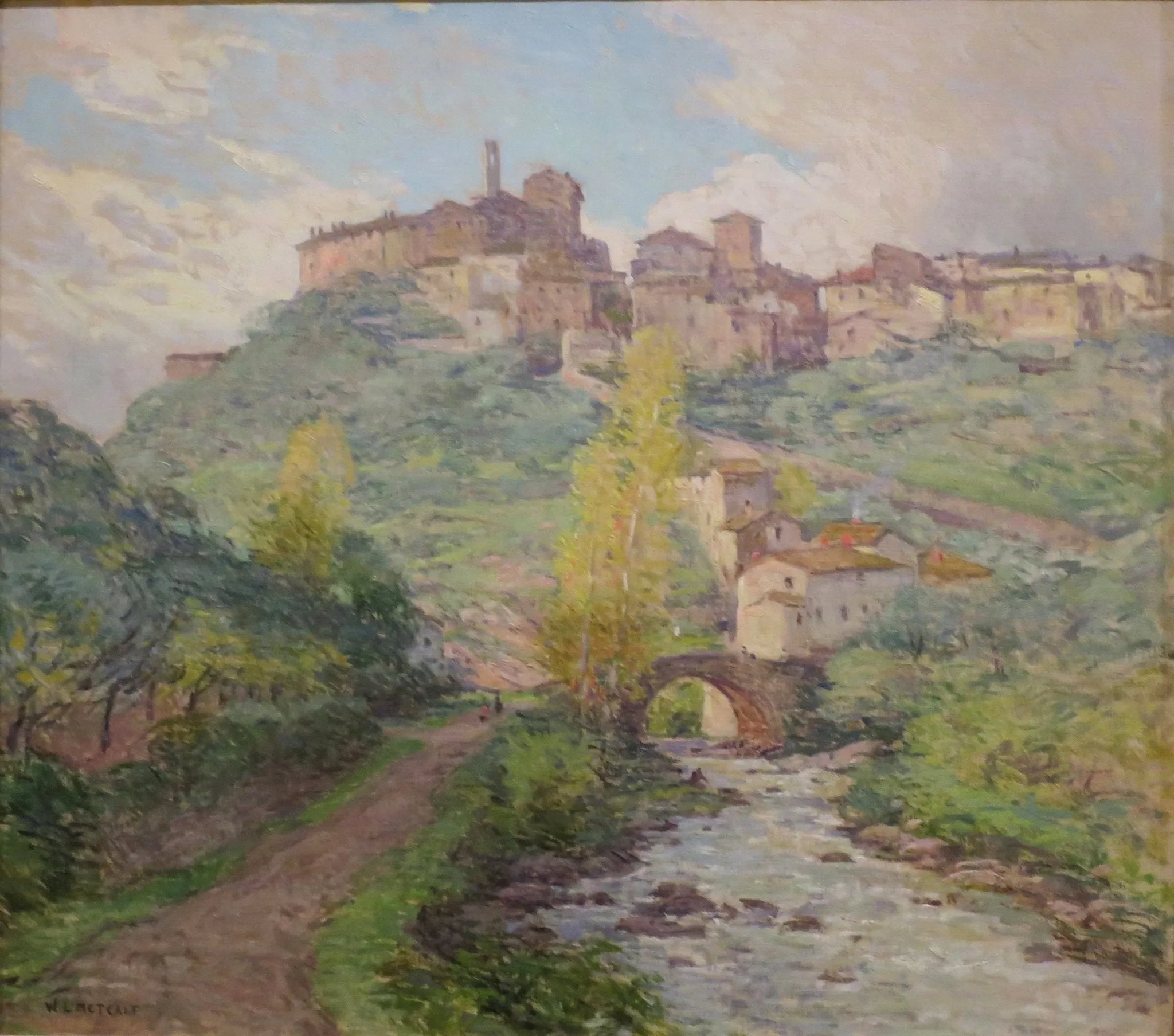 Habitations à flanc de colline, Pelago, Italie - Willard Metcalf image 1 tableau peint à l’huile sur toile