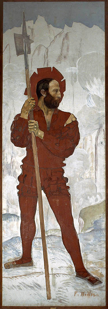 Hallebardier - Ferdinand Hodler image 1 copie peinte à la main à l’huile