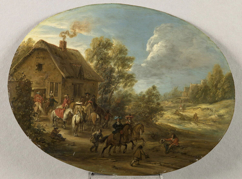 Halte de cavaliers - Adam Frans Van der Meulen