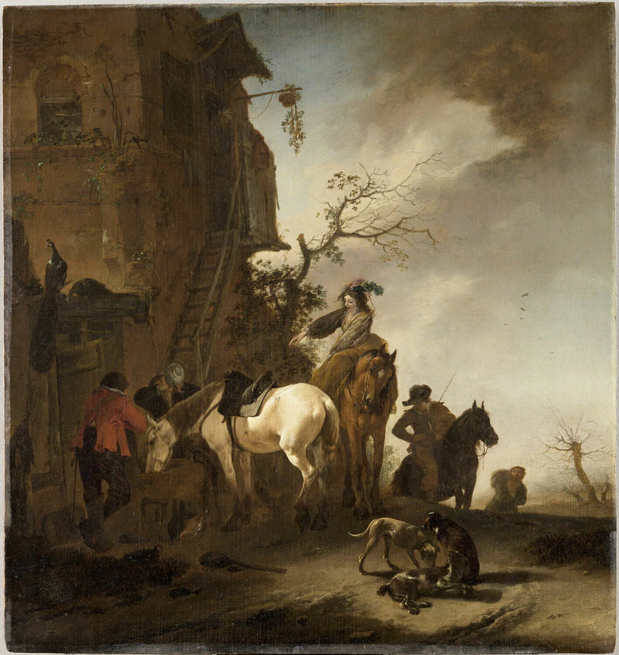 Halte de chasseurs et de cavaliers - Philips Wouwerman