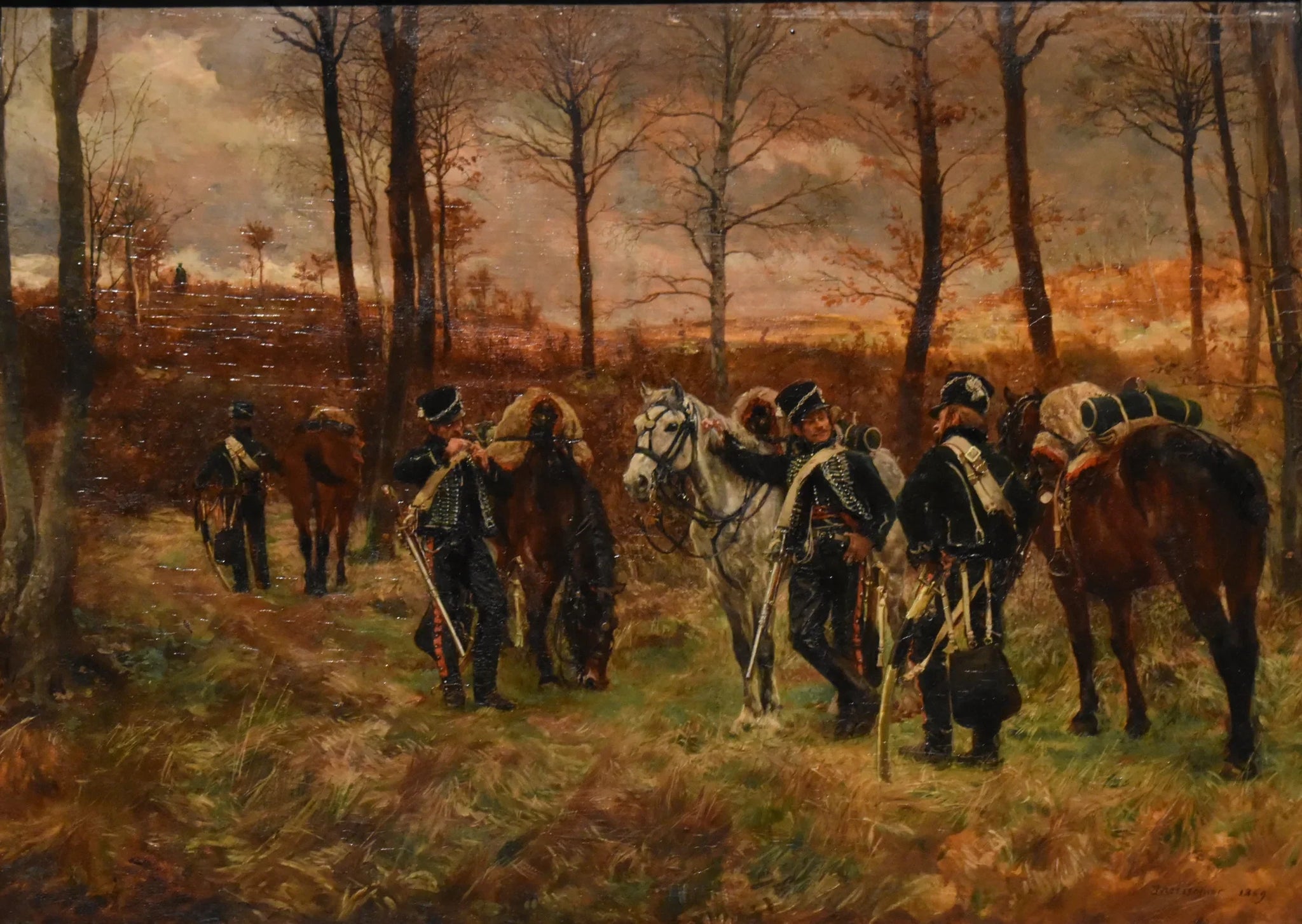 Halte de grenadiers - Ernest Meissonier image 1 tableau peint à l’huile sur toile