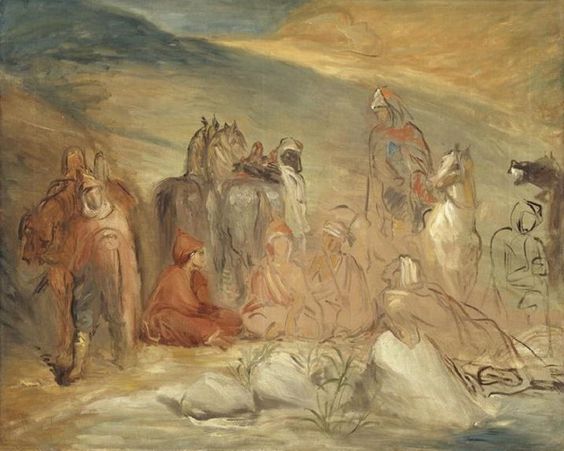 Halte de spahis près d'une source - Théodore Chassériau