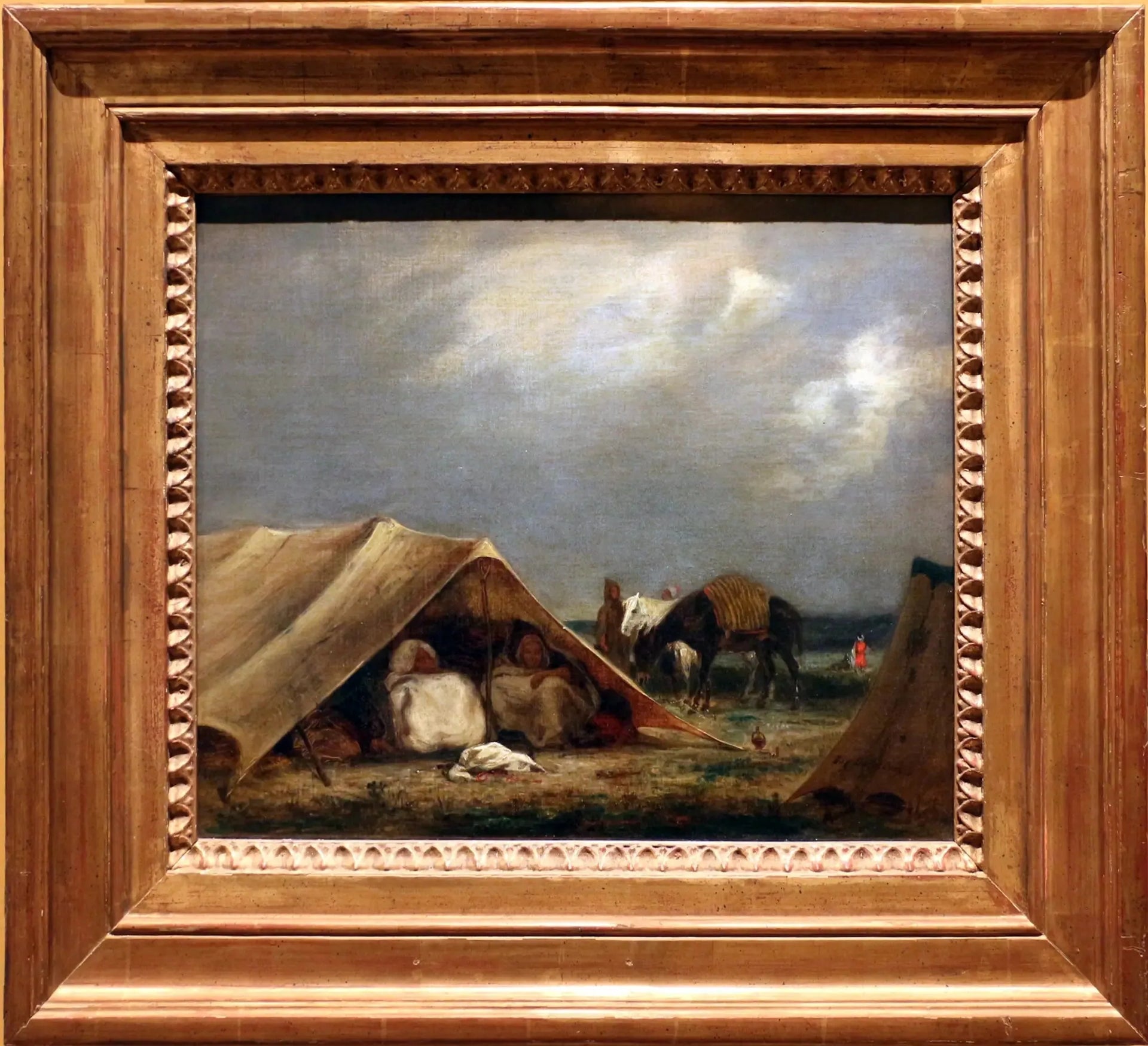 Halte des Muletiers - Eugène Delacroix image 1 tableau peint à l’huile sur toile