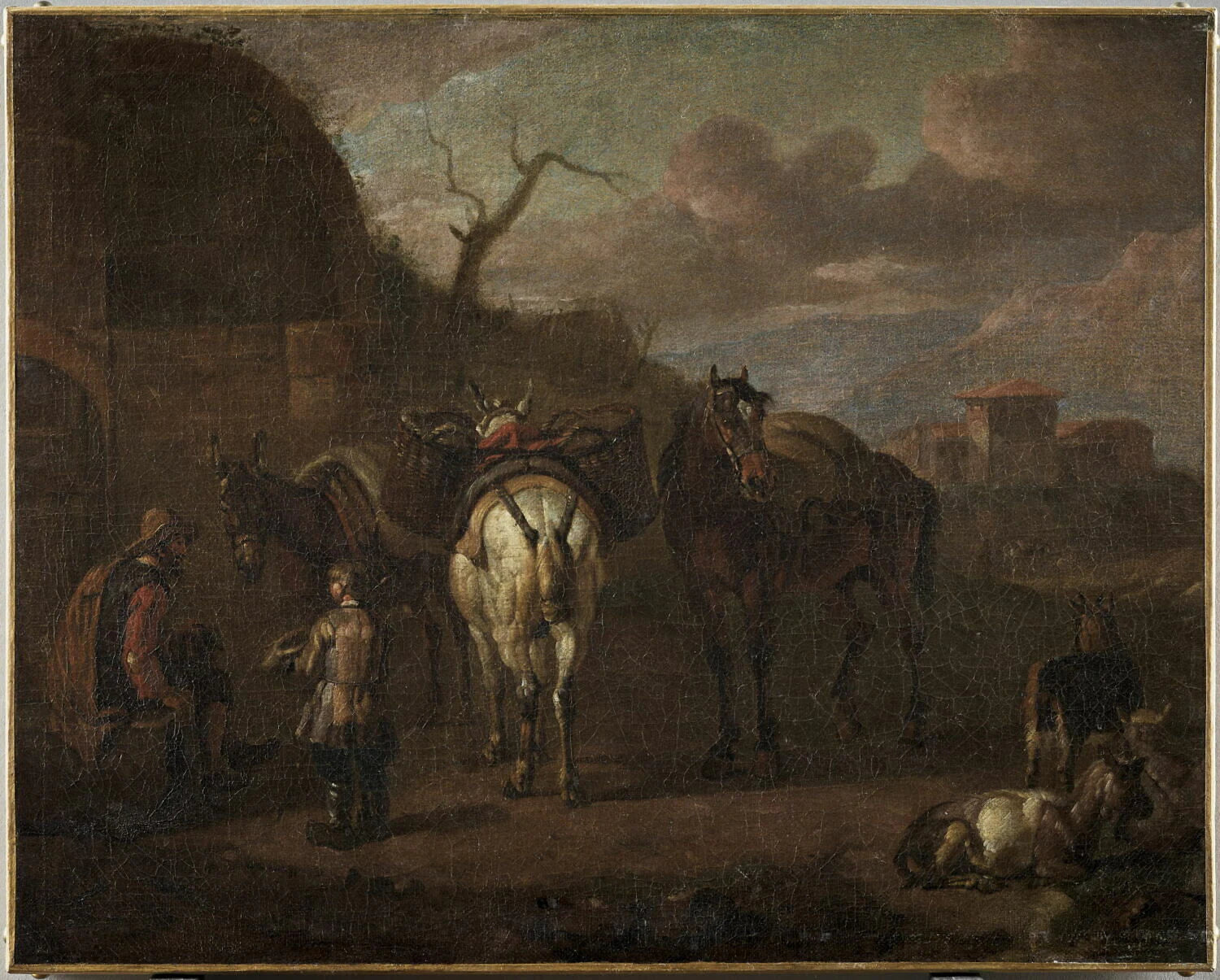 Halte devant l'auberge - Pieter van Bloemen