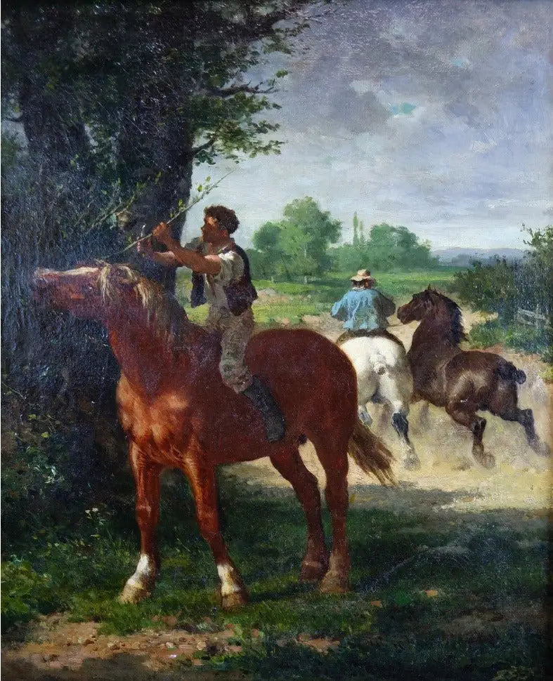 Halte du cavalier - Rosa Bonheur image 1 reproduction réalisée par Alpha Reproduction