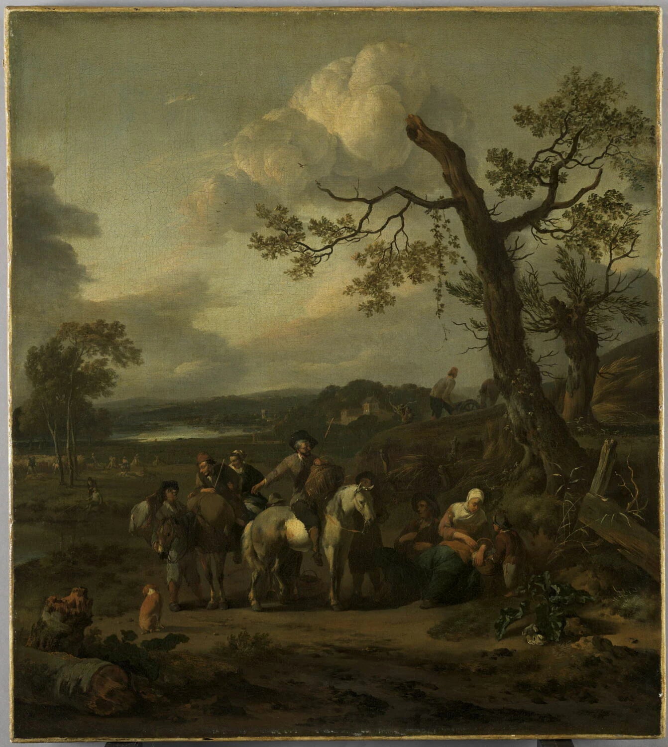 Halte de paysans allant au marché - Jan Wijnants