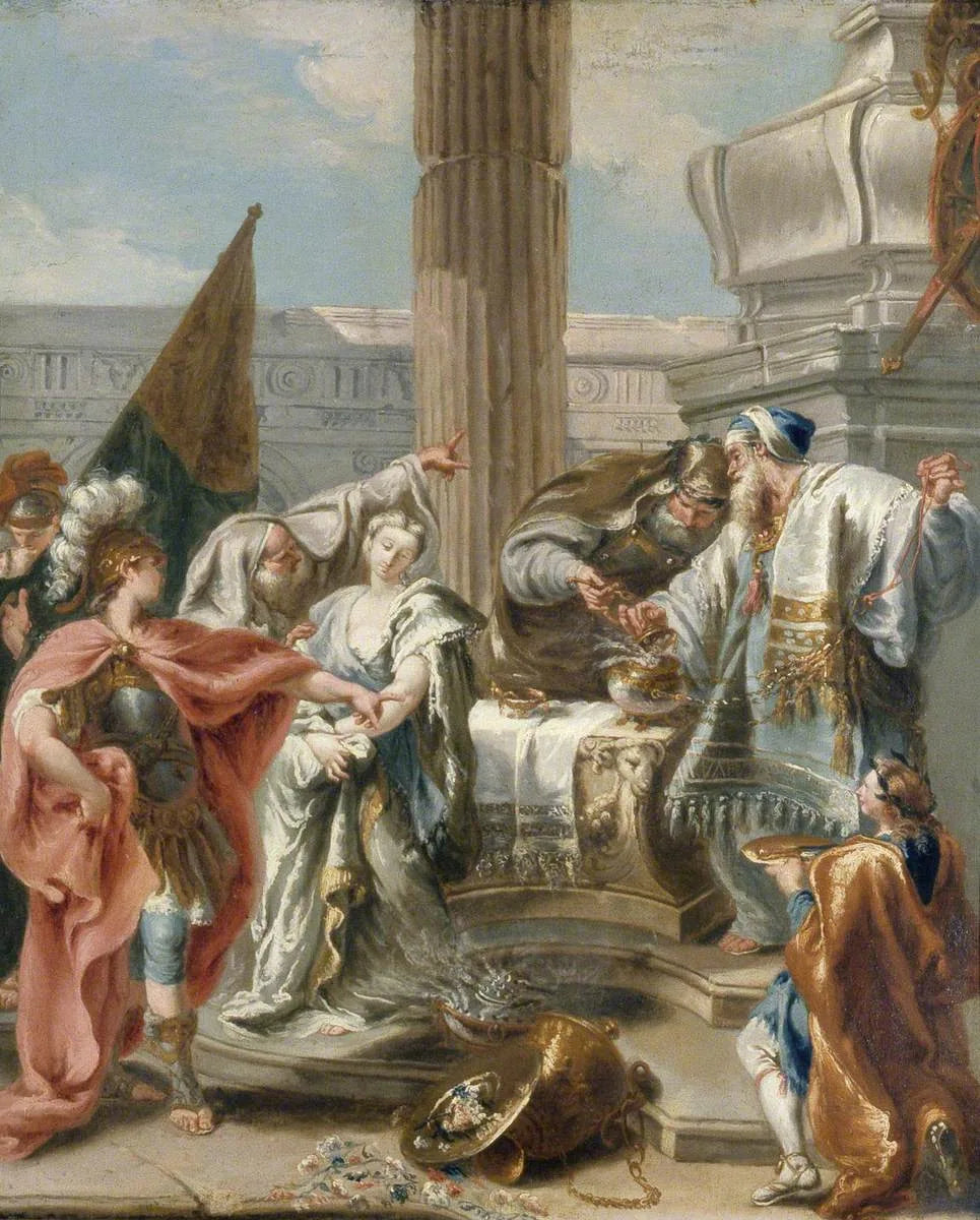 Haman, Esther et Assuérus - Giovanni Battista Pittoni image 1 reproduction artisanale de tableau
