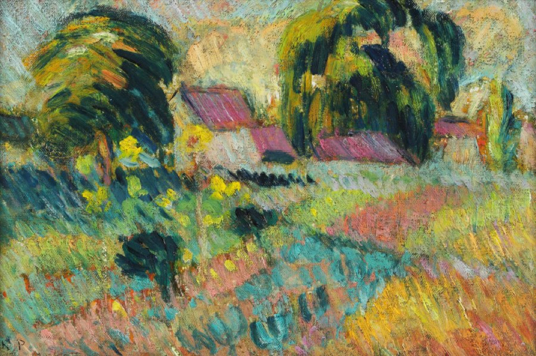 Hameau des environs de Rouen - Robert Antoine Pinchon image 1 tableau peint à l’huile sur toile