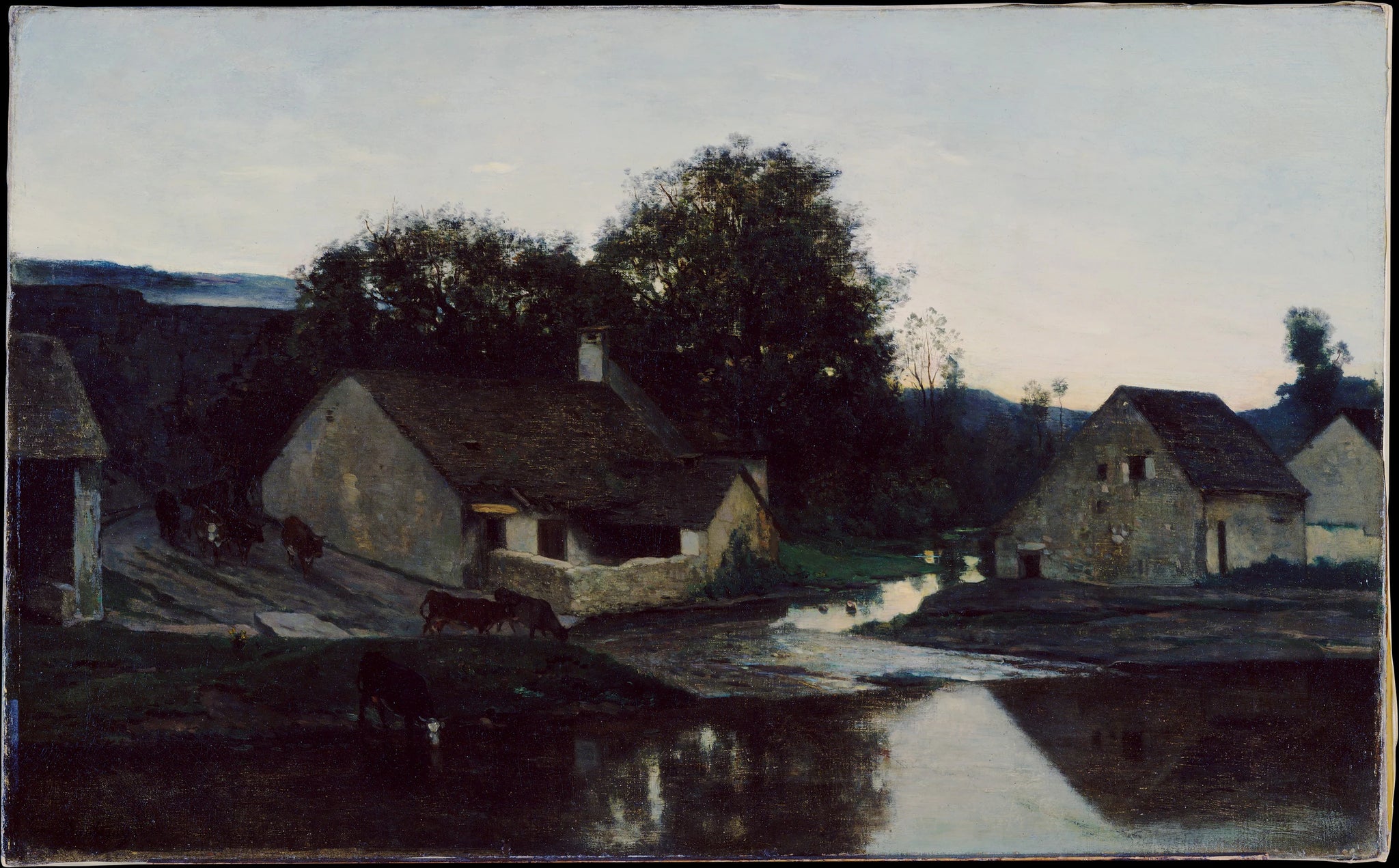 Le Hameau d'Optevoz - Charles-François Daubigny