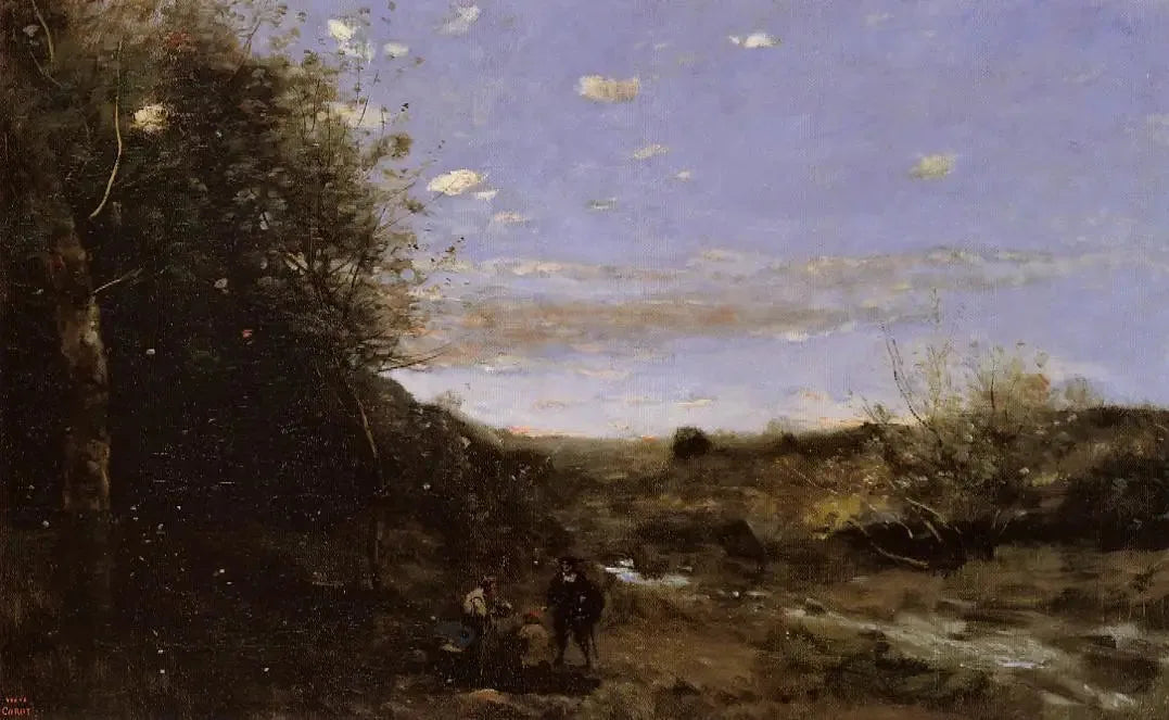 Hamlet et le fossoyeur - Jean-Baptiste Camille Corot image 1 reproduction réalisée par Alpha Reproduction