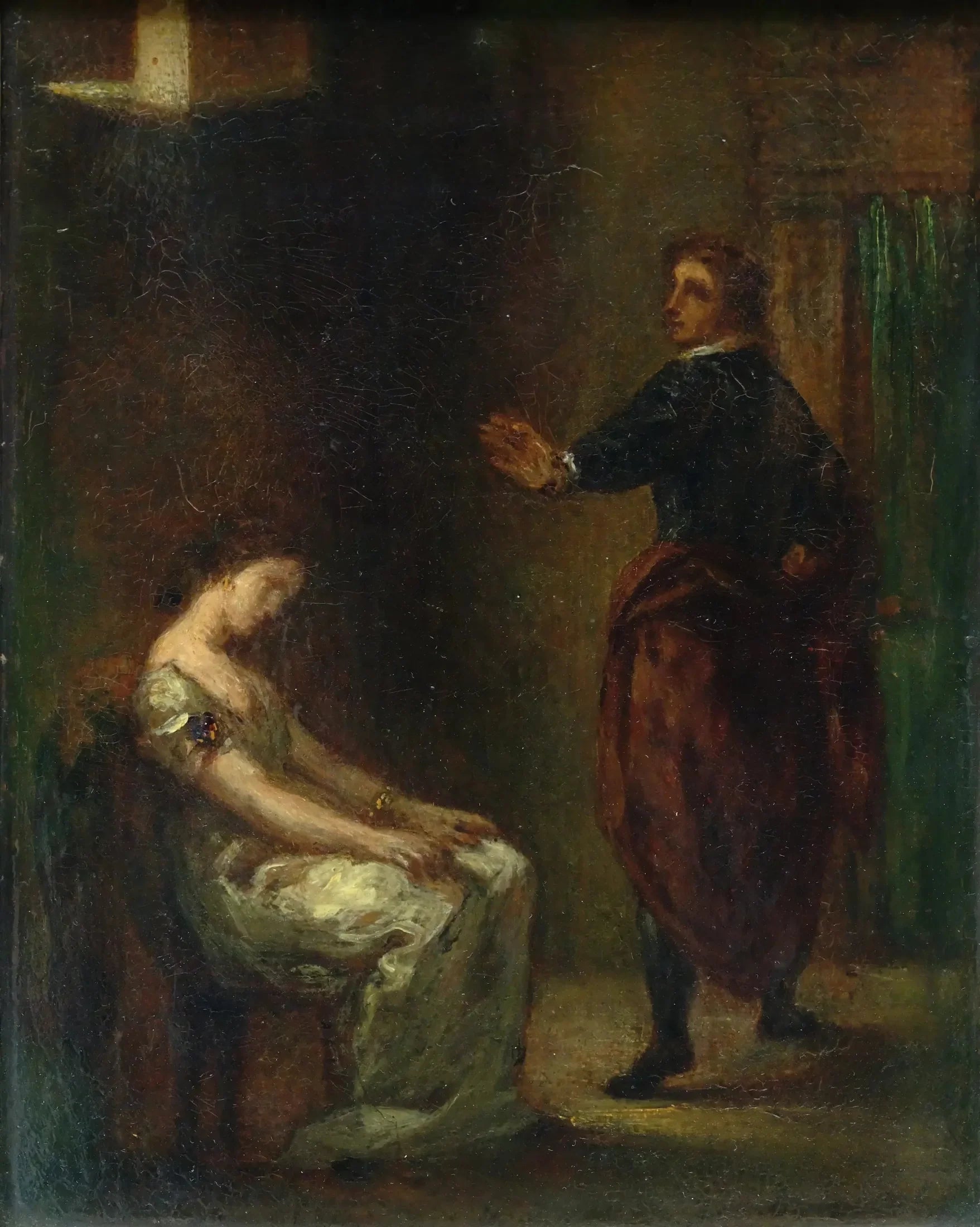 Hamlet et Ophélie - Eugène Delacroix image 1 reproduction réalisée par Alpha Reproduction