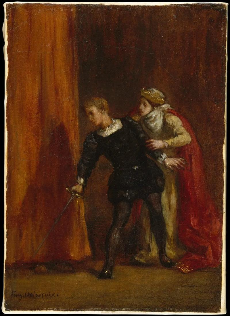 Hamlet et sa mère - Eugène Delacroix