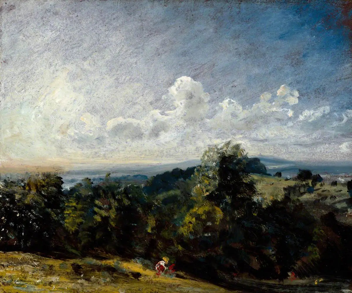 Hampstead Heath, vue vers l'ouest en direction de Harrow I - John Constable image 1 reproduction artisanale de tableau