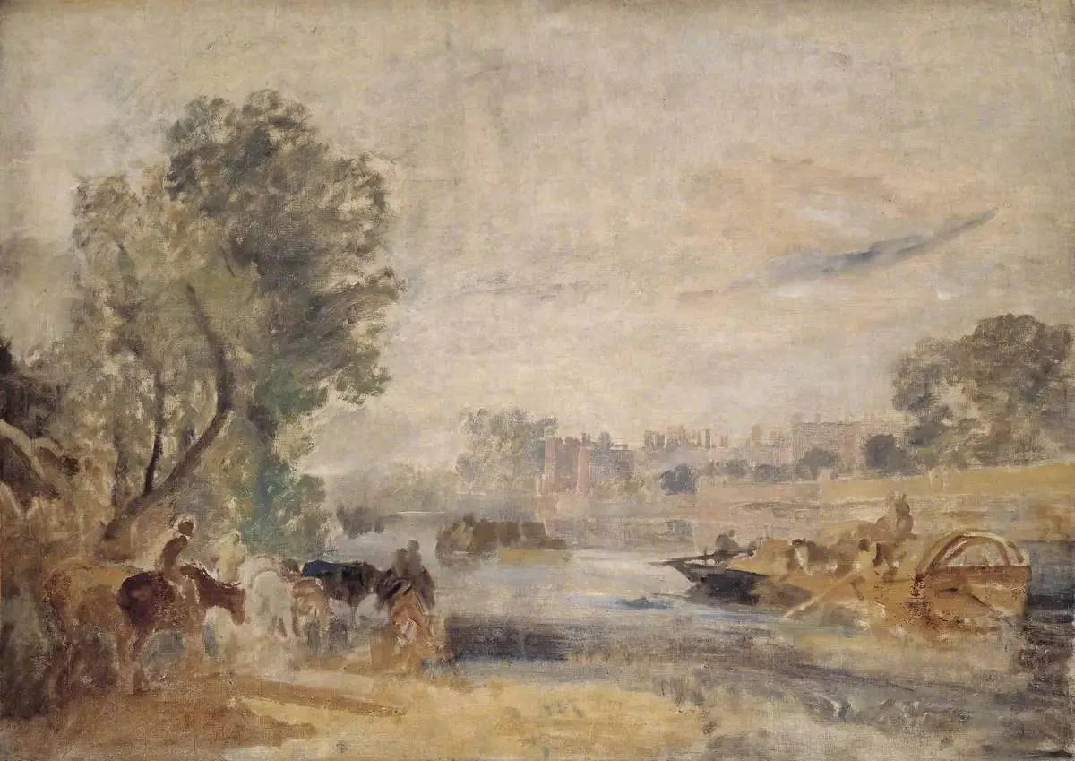 Hampton Court from the Thames - J. M. W. Turner image 1 copie de tableau peinte à la main