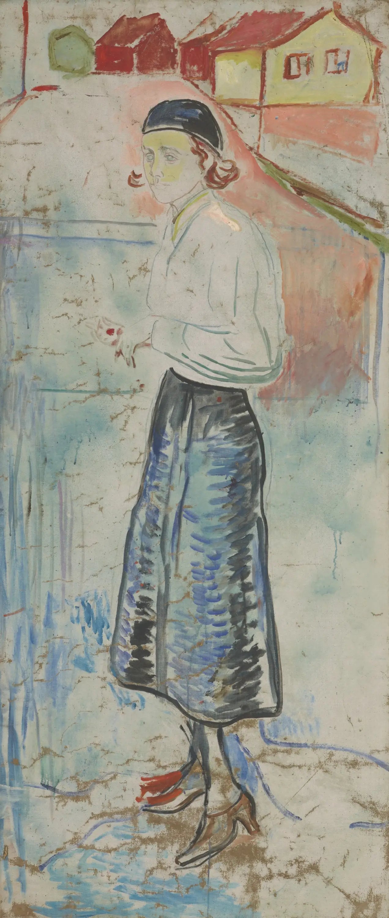 Hanna Brieschke à Åsgårdstrand - Edvard Munch image 1 reproduction de peinture à l’huile