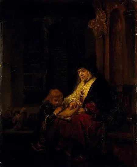 Hannah et Samuel – atelier de Rembrandt, 1650