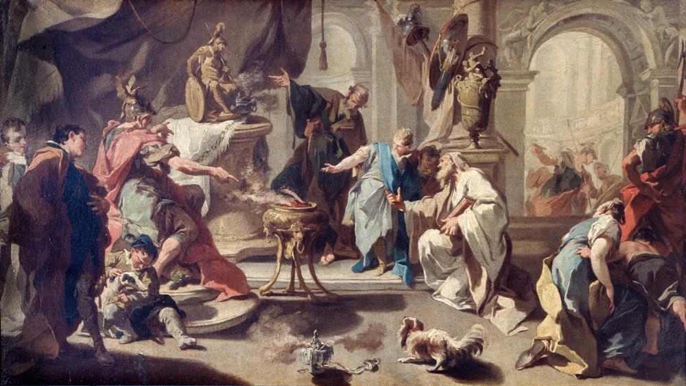 Hannibal jure de se venger des Romains - Giovanni Battista Pittoni image 1 copie peinte à la main à l’huile