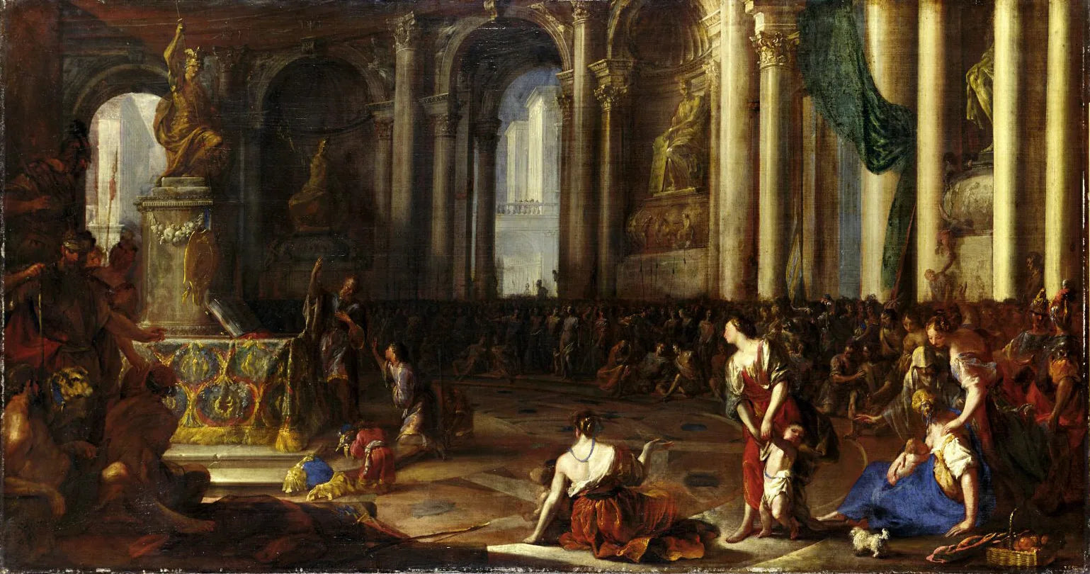 Hannibal jure une haine éternelle envers les Romains - Johann Heinrich Schönfeld image 1 reproduction artisanale de tableau