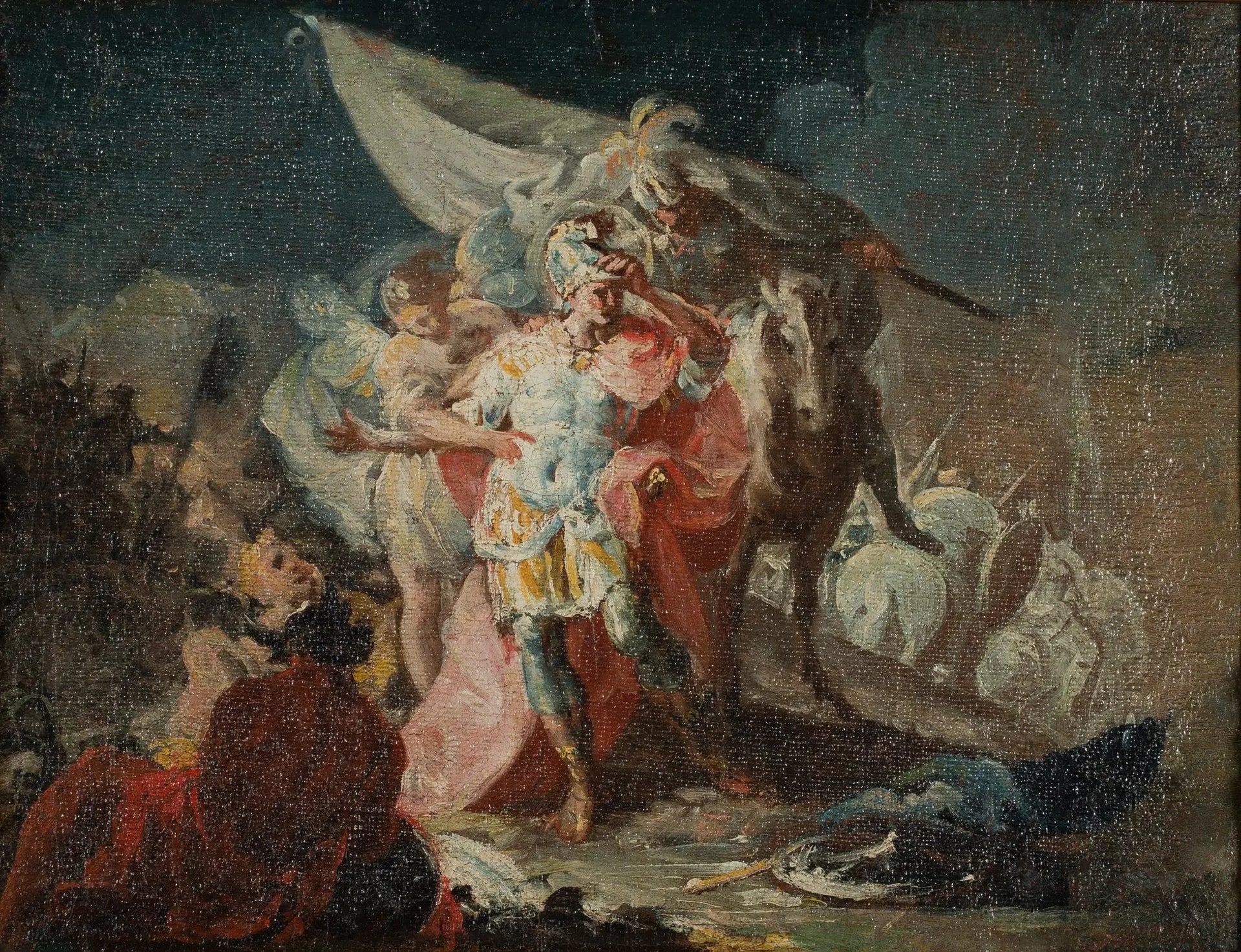 Hannibal le Conquérant observant l'Italie pour la première fois depuis les Alpes (croquis) - Francisco de Goya image 1 reproduction de peinture à l’huile