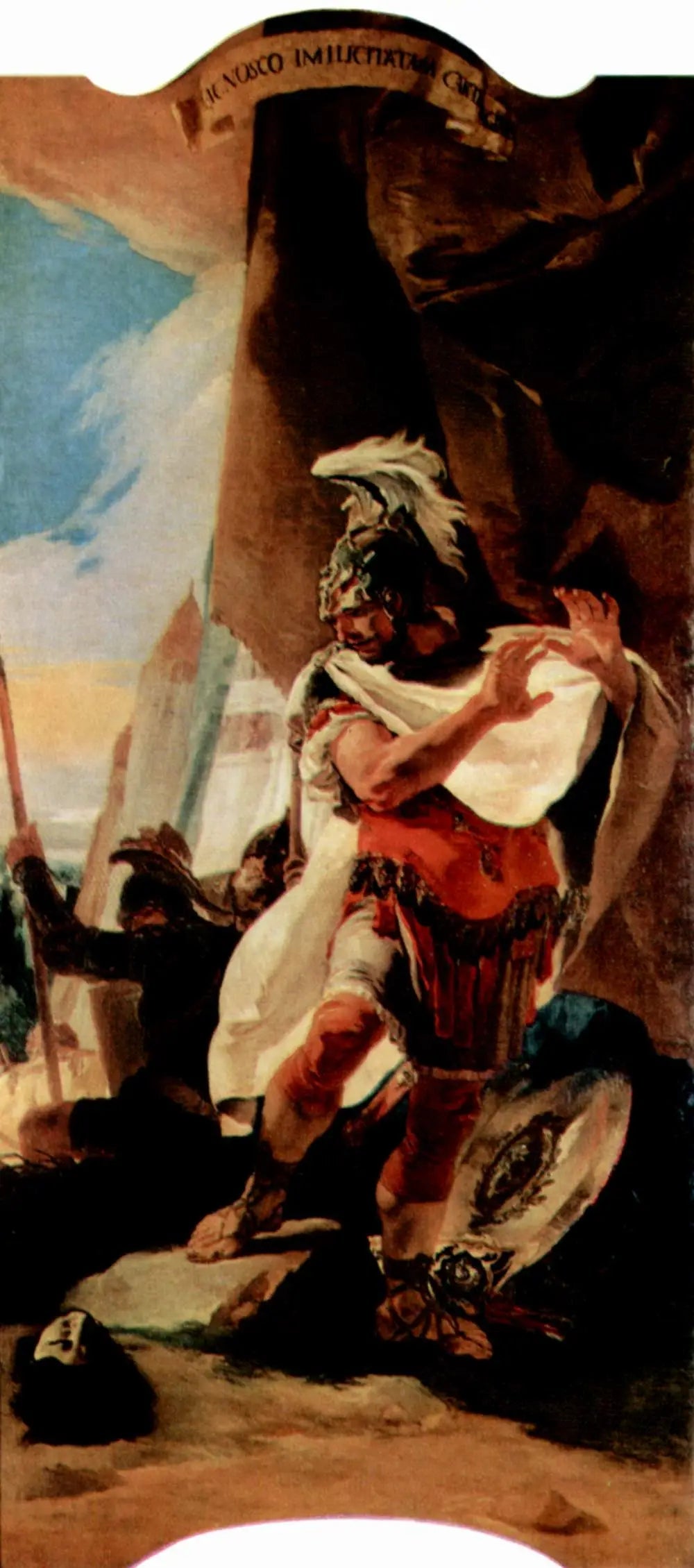 Hannibal reconnaît la tête de son frère Hasdrubal - Giovanni Battista Tiepolo image 1 tableau peint à l’huile sur toile