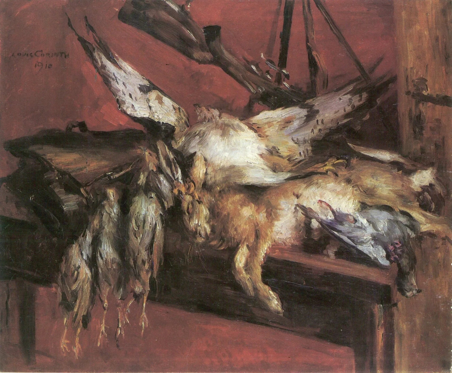 Hare and Partridges - Lovis Corinth image 1 tableau peint à l’huile sur toile
