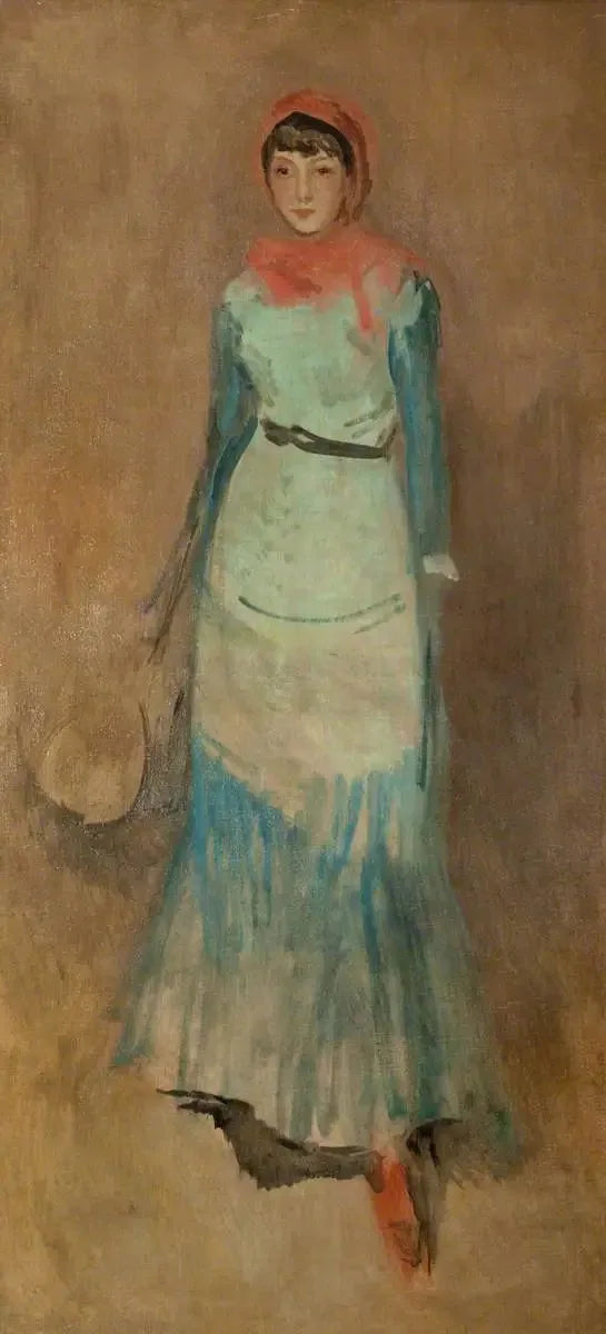 Harmonie en corail et bleu : Miss Finch - James Abbott McNeill Whistler