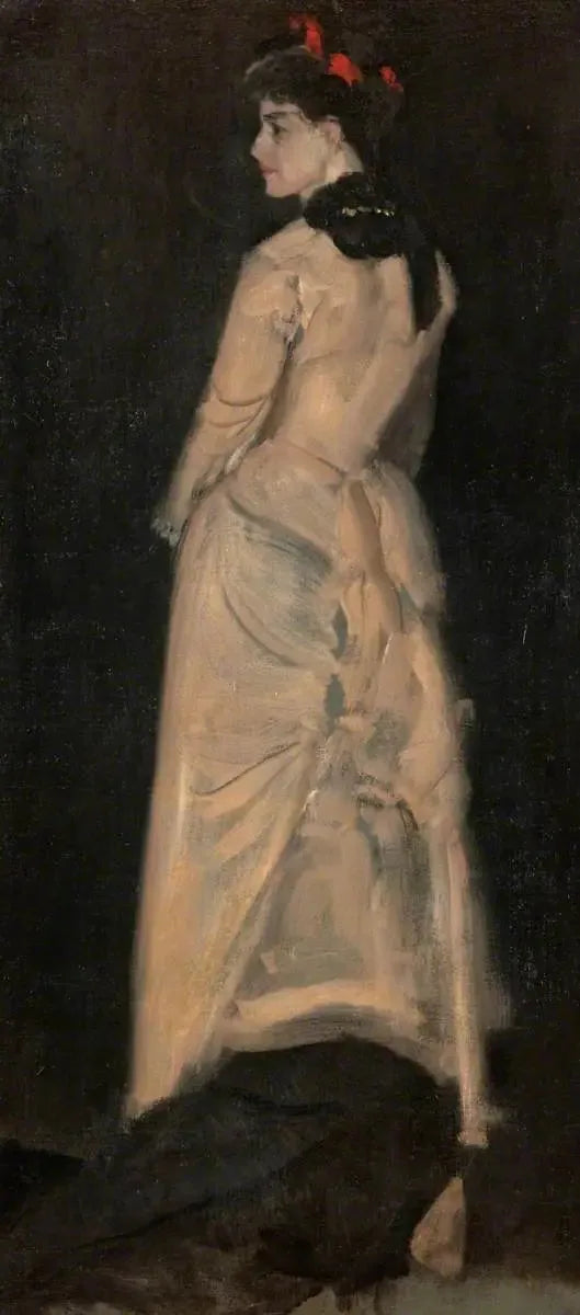 Harmonie en couleur chair et noir : Portrait de Mme Louise Jopling 1877 (huile) - James Abbott McNeill Whistler