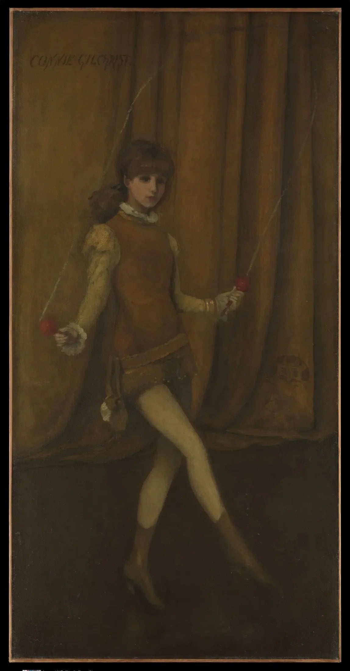 Harmonie en jaune et or : La fille en or — Connie Gilchrist - James Abbott McNeill Whistler image 1 copie peinte à la main à l’huile