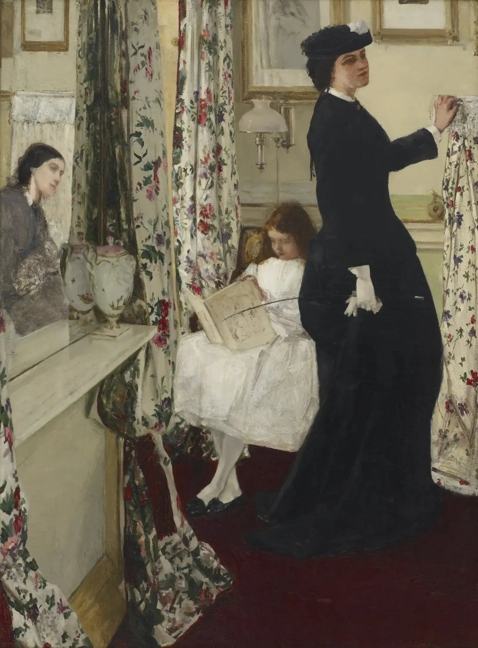 Harmonie en vert et rose : la salle de musique - James Abbott McNeill Whistler image 1 copie de tableau peinte à la main