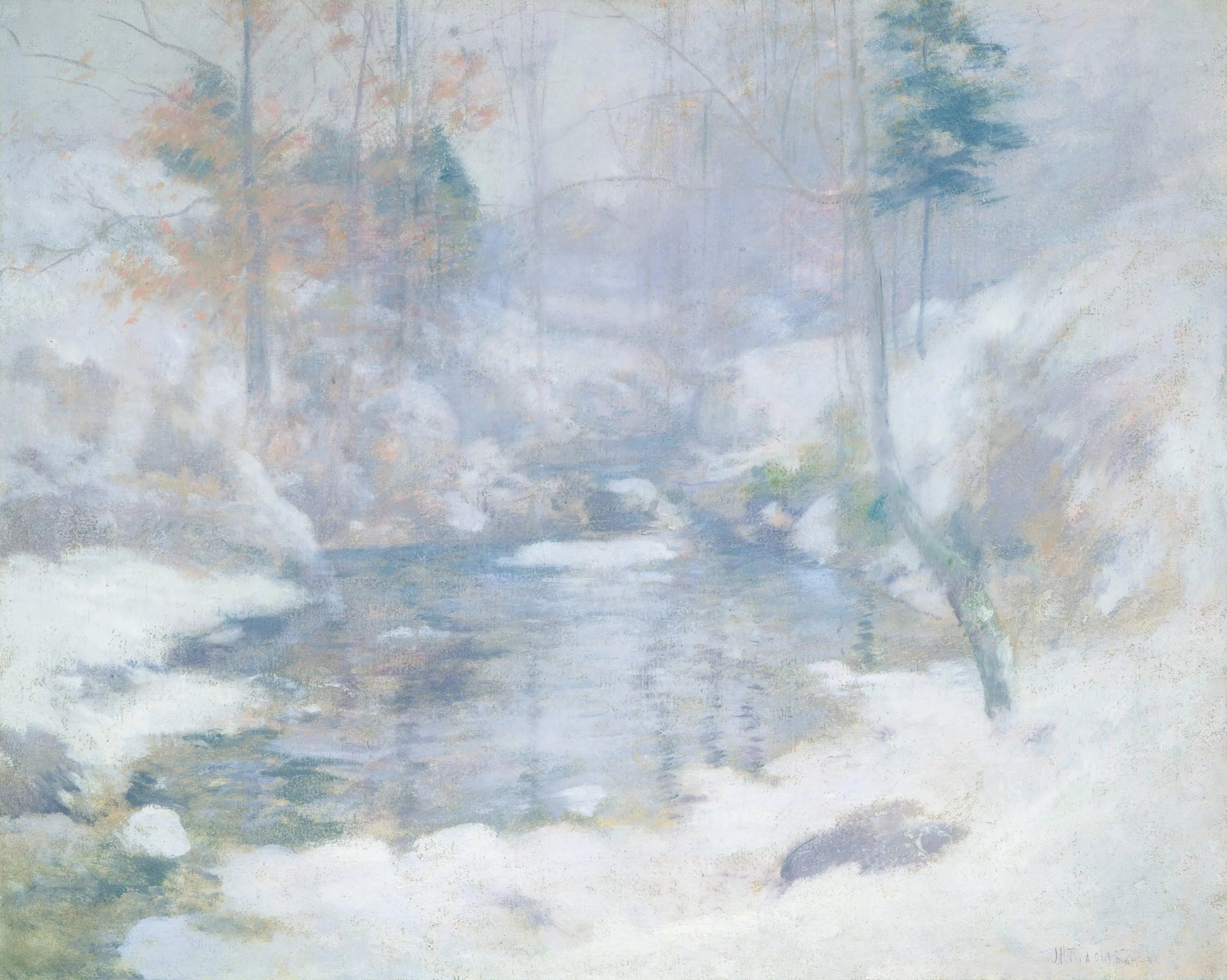 Harmonie hivernale - John Henry Twachtman image 1 tableau peint à l’huile sur toile