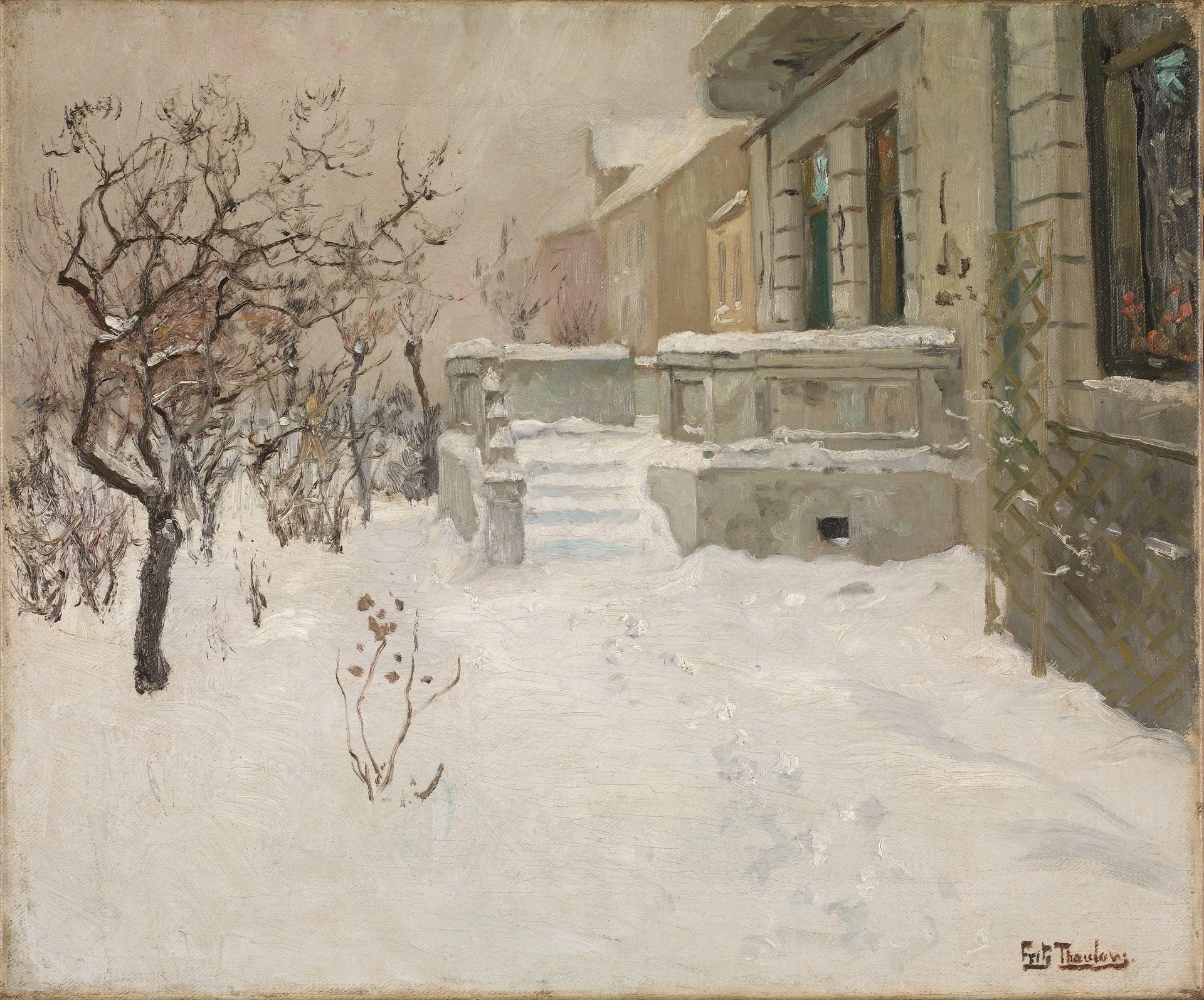 Havetrapp et moi - Frits Thaulow image 1 tableau peint à l’huile sur toile