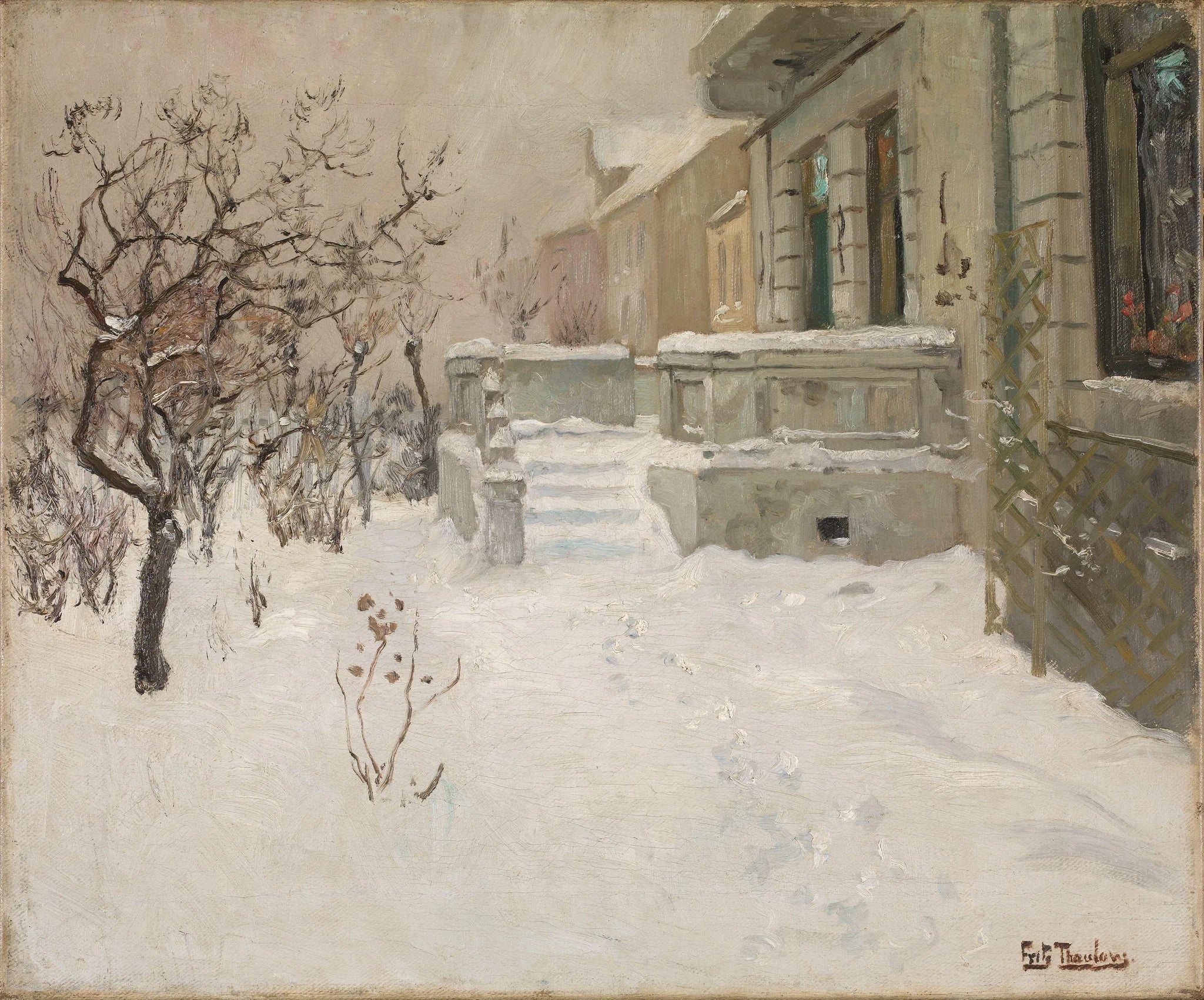 Havetrapp et moi - Frits Thaulow image 1 tableau peint à l’huile sur toile