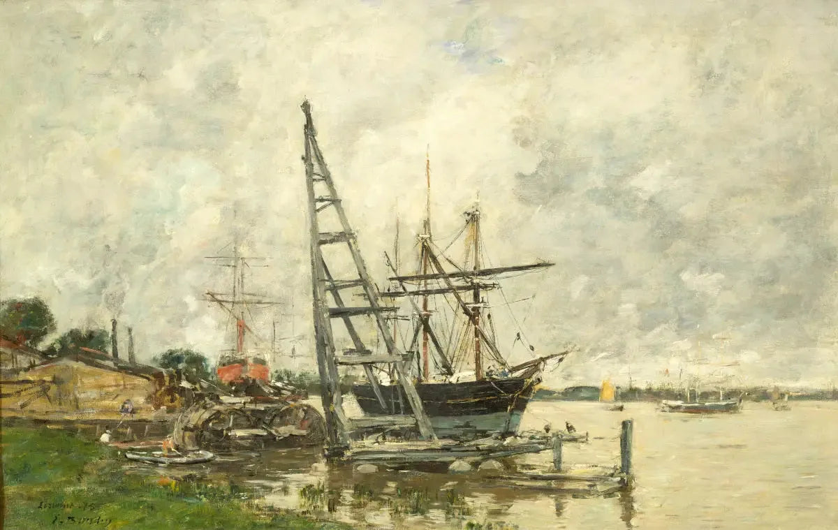 Havre de Lormont - Eugène Boudin image 1 reproduction réalisée par Alpha Reproduction