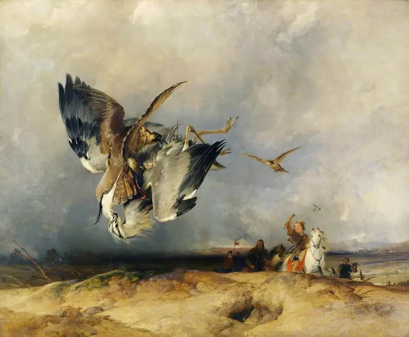 Hawking dans les temps anciens - Edwin Henry Landseer