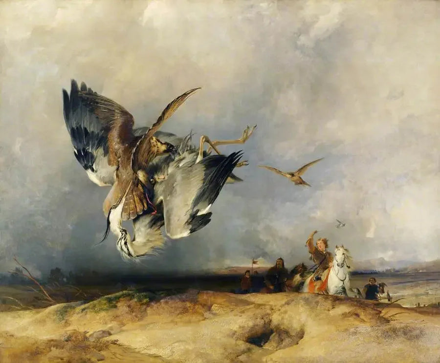 Hawking dans les temps anciens - Edwin Henry Landseer