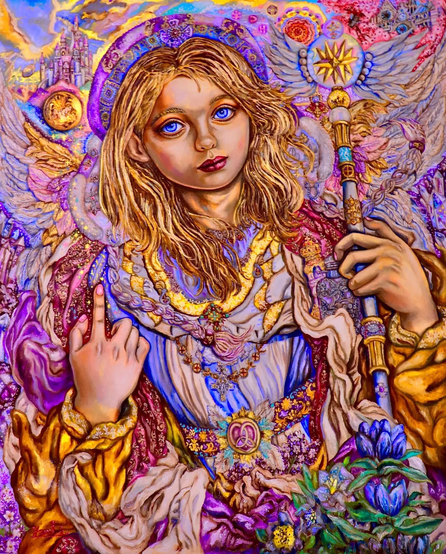 Healing Archangel Raphael - Yumi Sugai image 1 copie de tableau peinte à la main