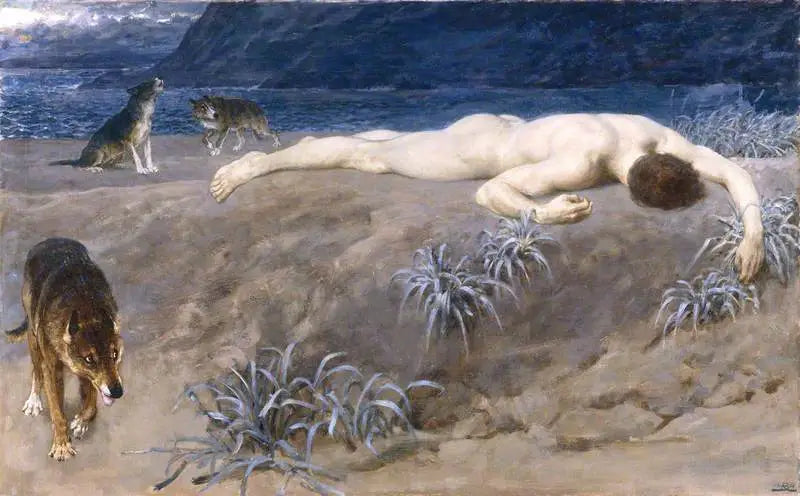 Hector mort - Briton Rivière image 1 copie peinte à la main à l’huile