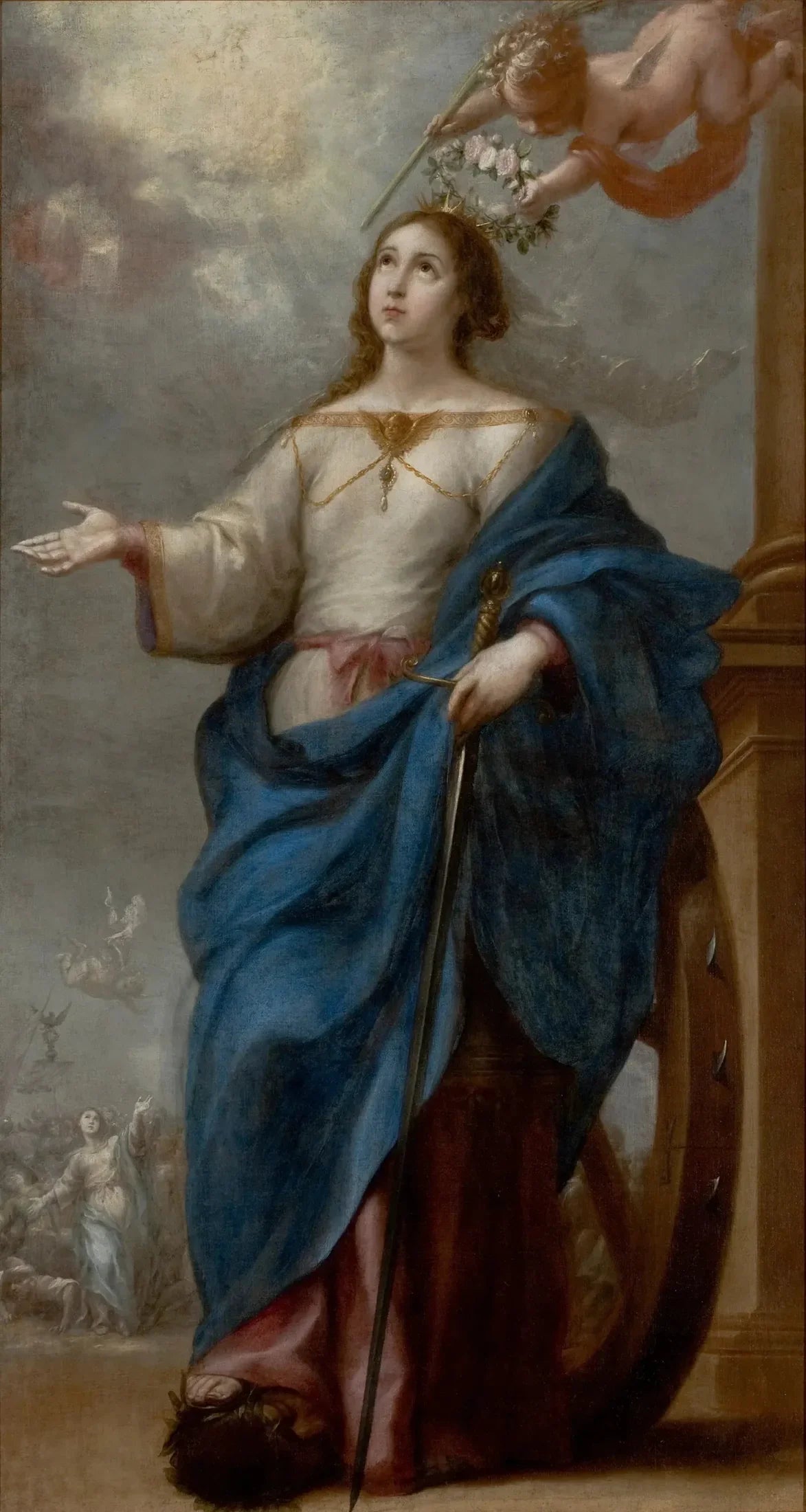 Heilige Katharina von Alexandrien - Bartolomé Esteban Murillo image 1 copie peinte à la main à l’huile