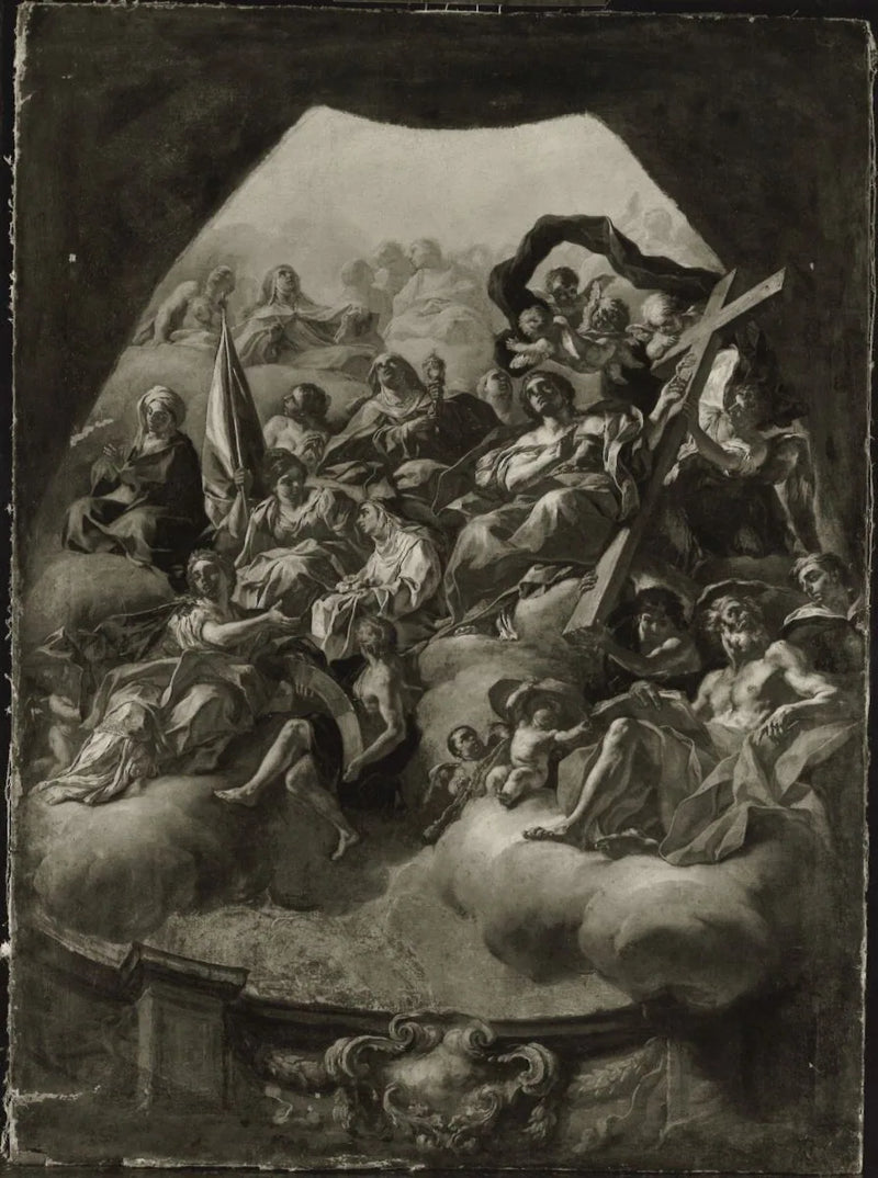 Heiligenhimmel (Ölskizze) - Francesco Solimena