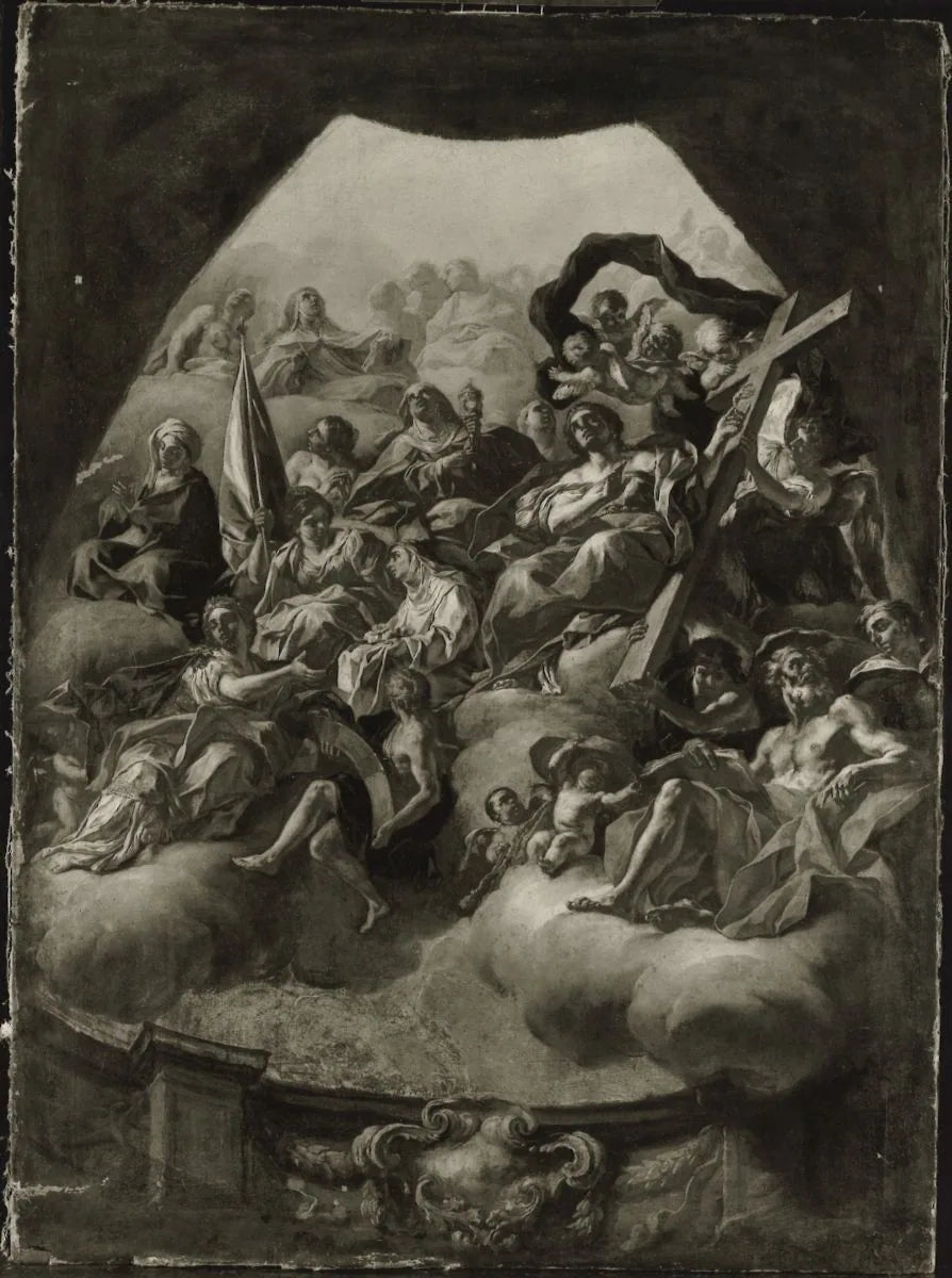 Heiligenhimmel (Ölskizze) - Francesco Solimena