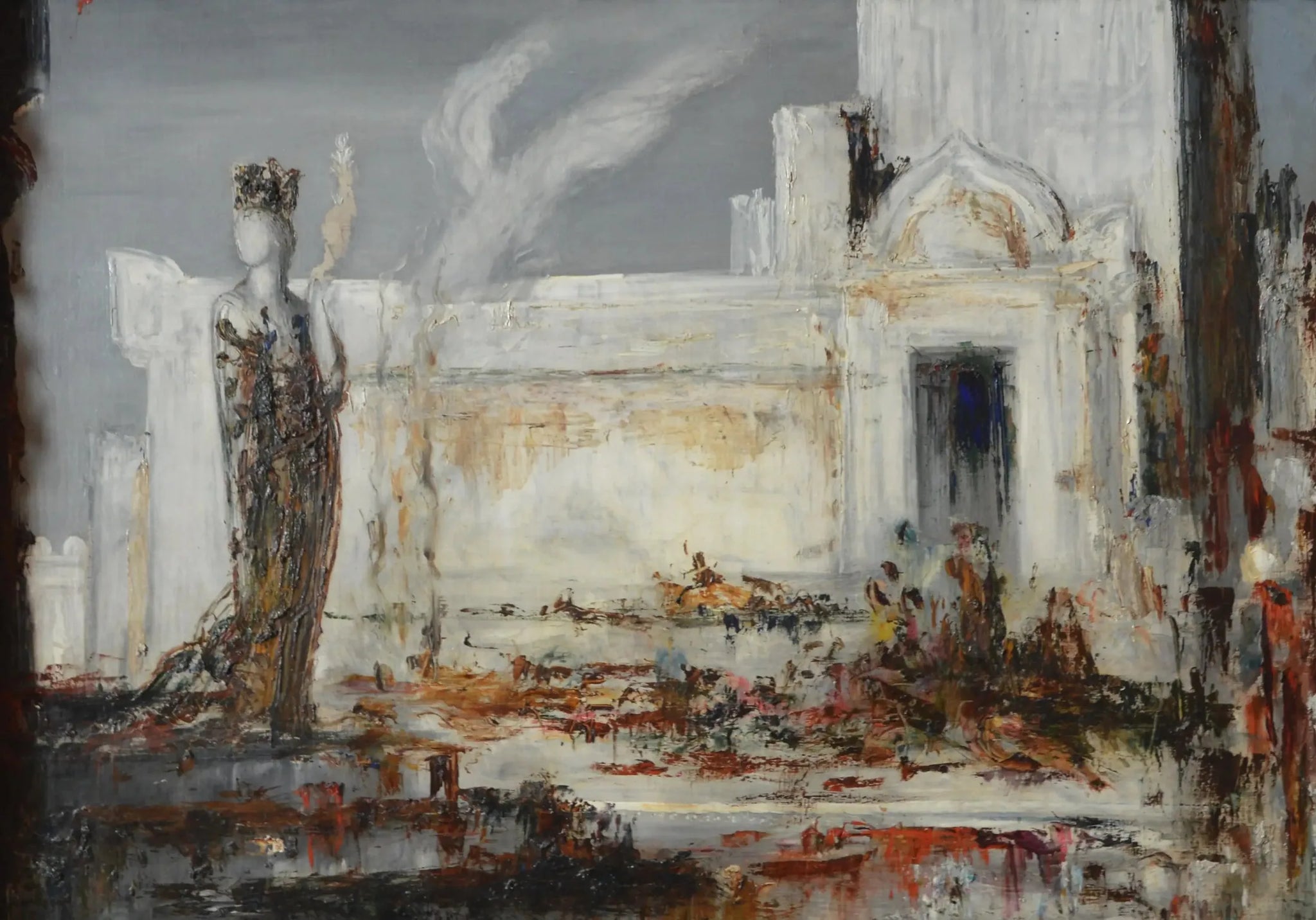 Hélène à la porte Scée - Gustave Moreau image 1 reproduction de peinture à l’huile