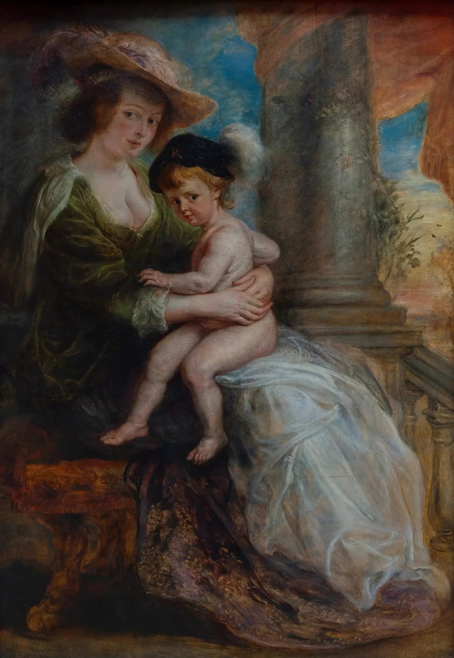 Hélène Fourment et son fils Frans - Peter Paul Rubens image 1 copie de tableau peinte à la main