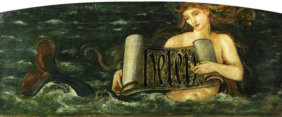 Hélène, une sirène - Edward Burne-Jones image 1 tableau peint à l’huile sur toile