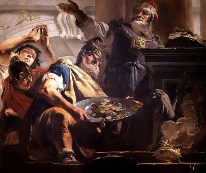 Héliodore pille le temple - Giovanni Battista Tiepolo image 1 copie peinte à la main à l’huile