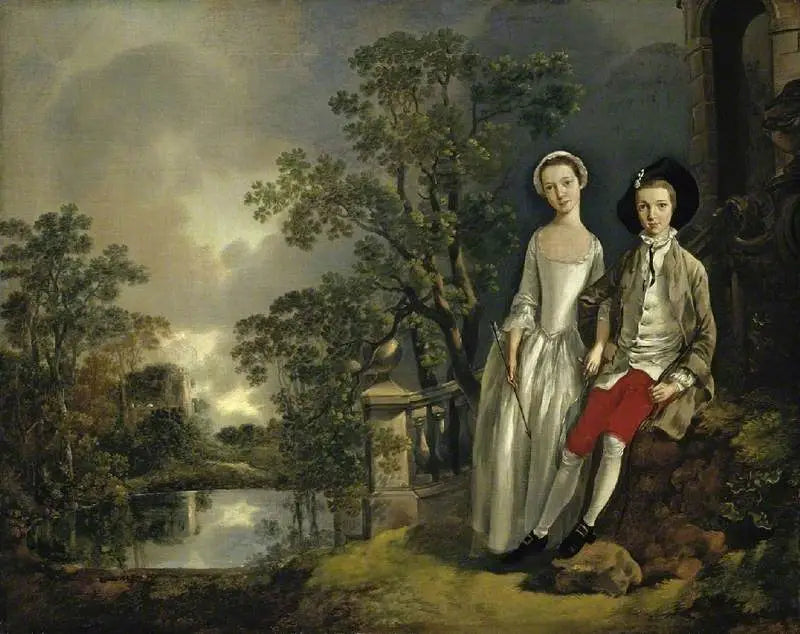 Heneage Lloyd et sa sœur, Lucy - Thomas Gainsborough image 1 copie de tableau peinte à la main