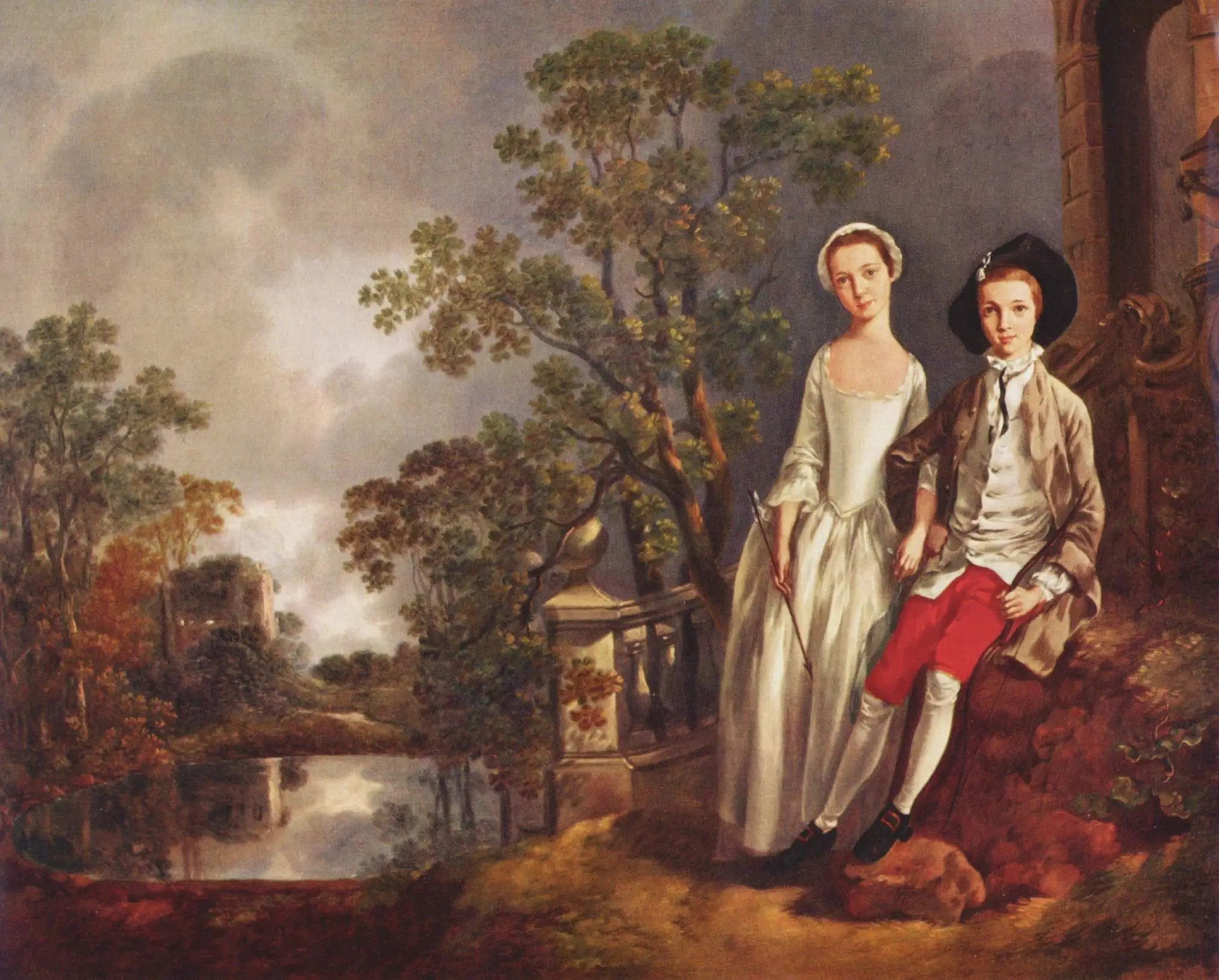 Heneage Lloyd et sa sœur - Thomas Gainsborough image 1 copie de tableau peinte à la main