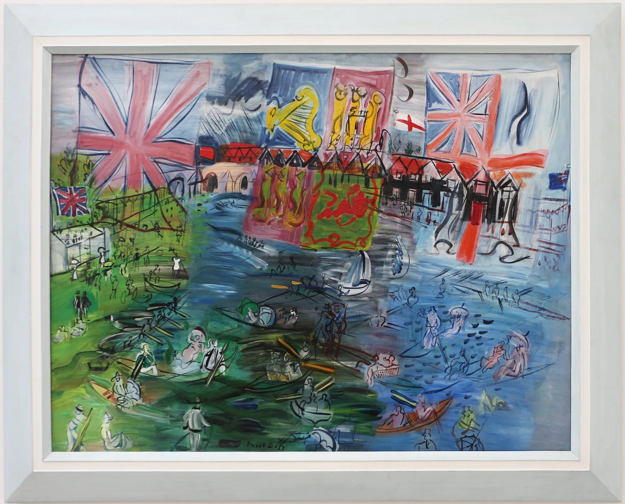 Henley, régates aux drapeaux - Raoul Dufy image 1 tableau peint à l’huile sur toile