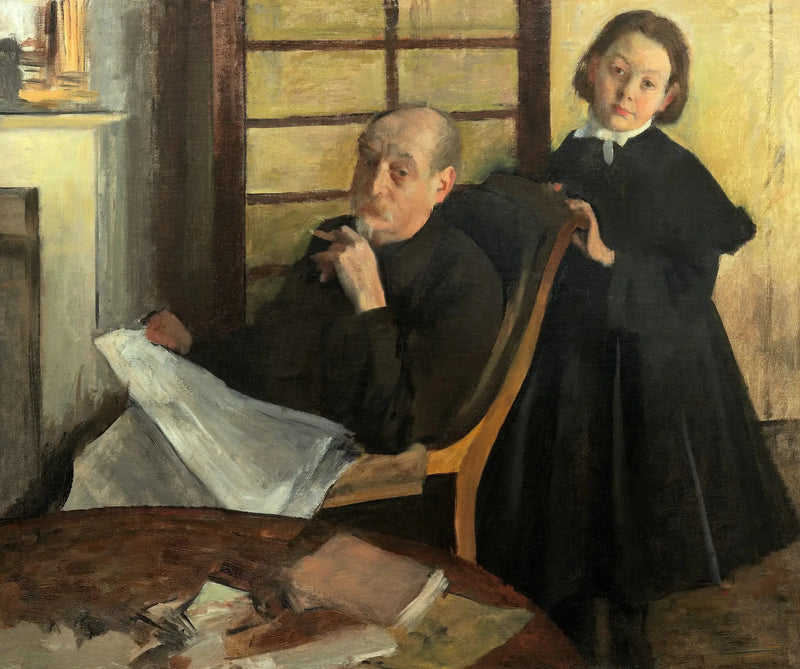 Henri Degas et sa nièce Lucie Degas (l'oncle et la cousine de l'artiste) - Edgar Degas